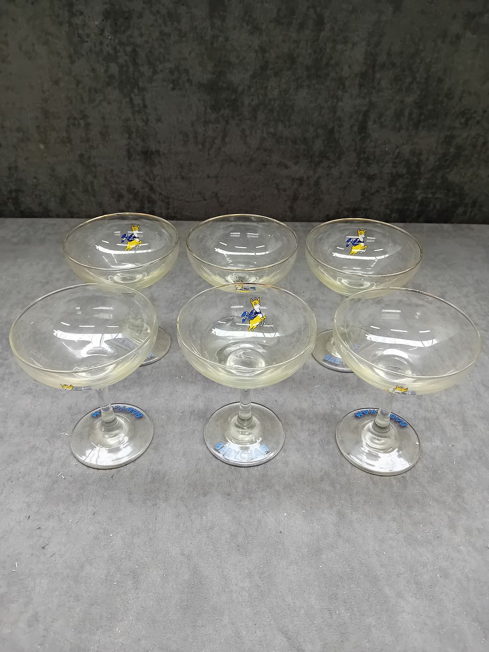 Lot 336: 6 x babysham glasses 