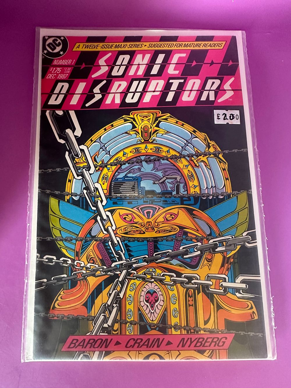 Lot 388: DC comics, sonic disruptors issue number one 1980s...
