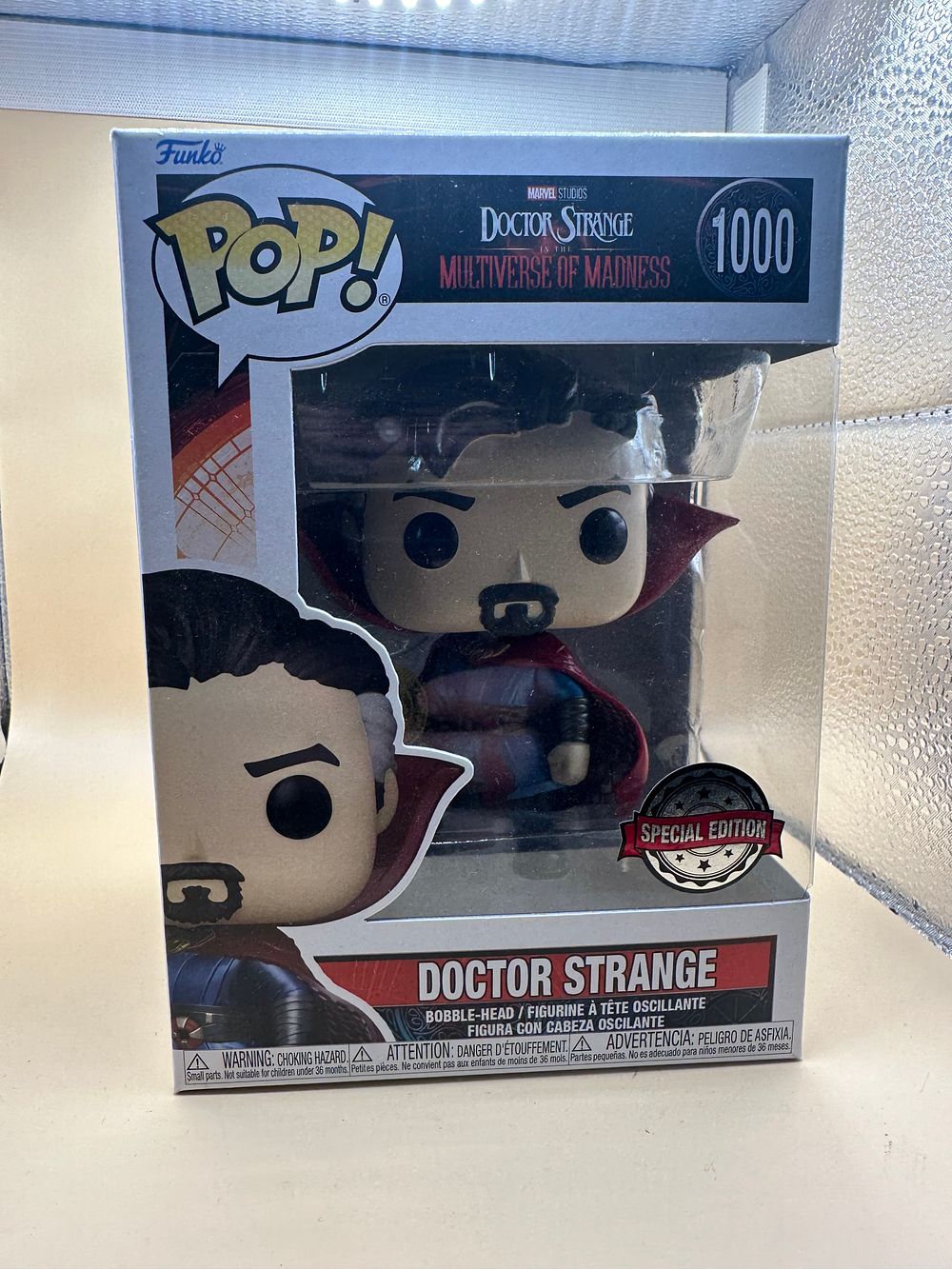 Lot 623: Funko Pop! Marvel: Doctor Strange in the Multiverse of Madness - Doctor Strange #1000 Metallic Special Edition