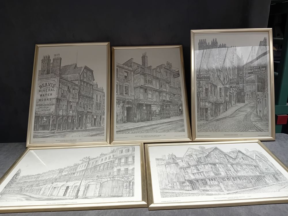 Lot 688: Lot of 5 Bygone Bristol Series prints By...