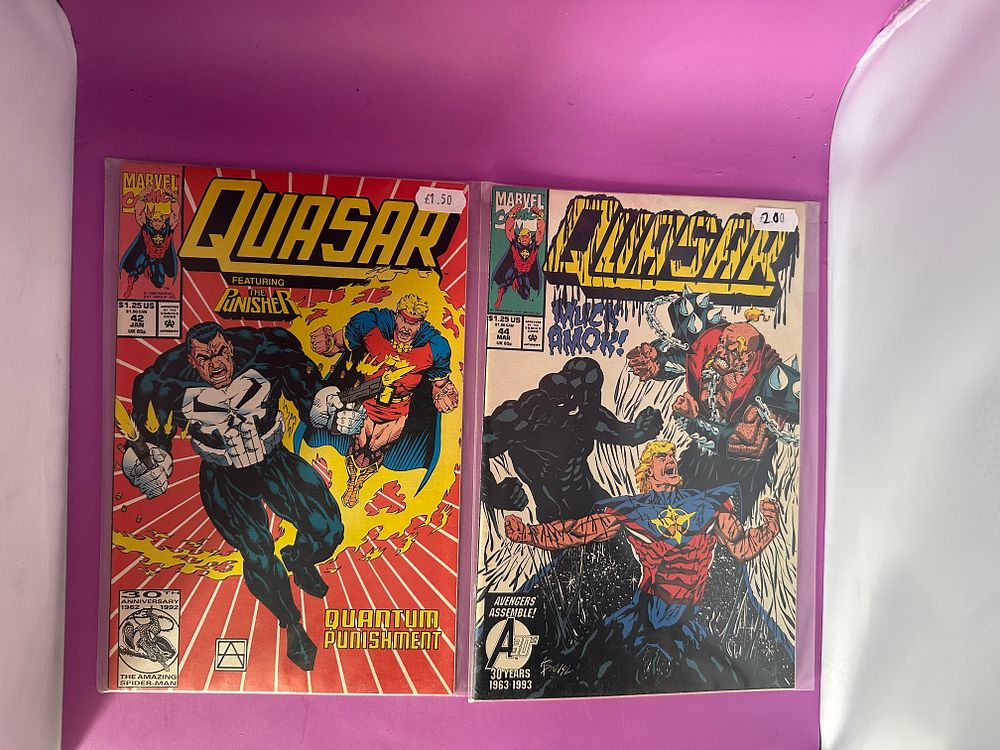 Lot 734: Marvel comic, Quasar issues 42 and 44 featuring...