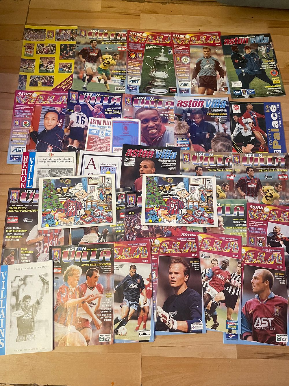 Lot 818: Aston Villa match day programmes 