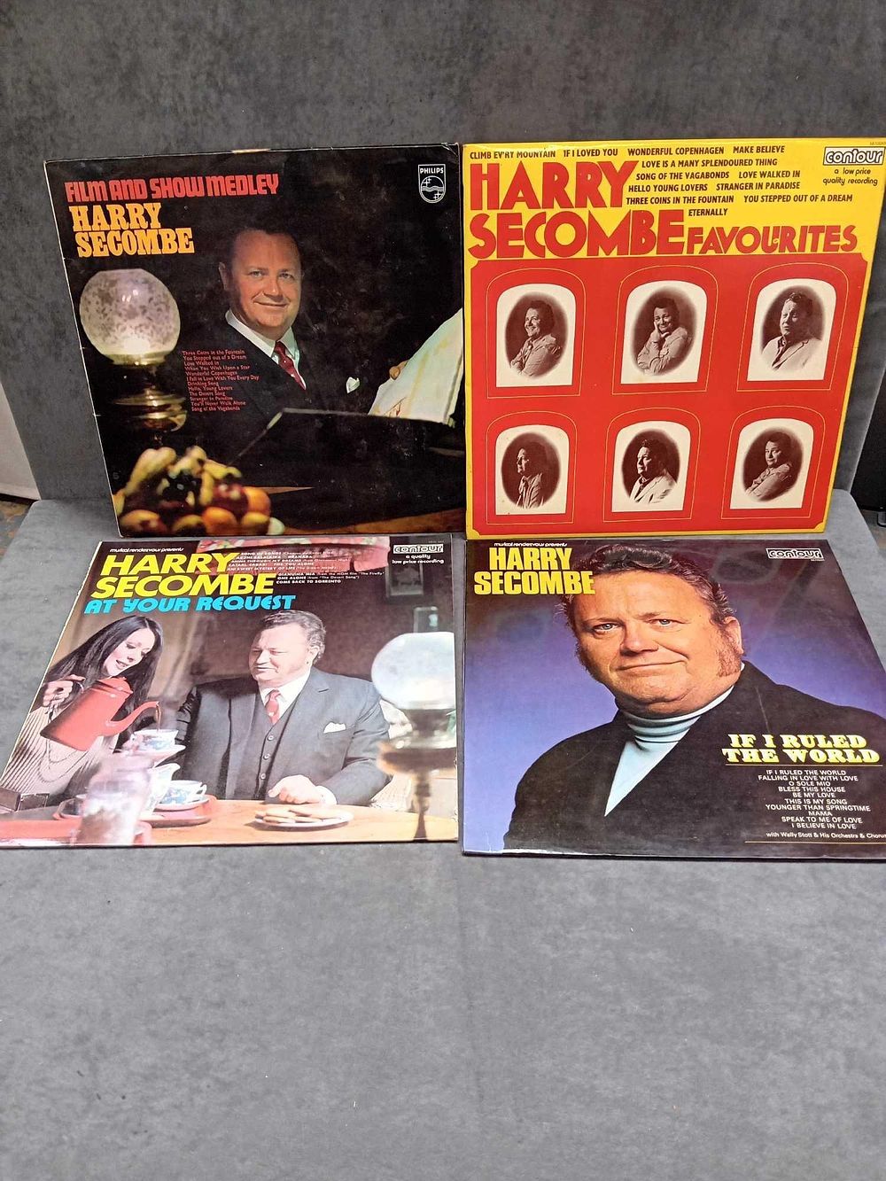 Lot 984: 4 x Harry Secombe vinyls as pictured