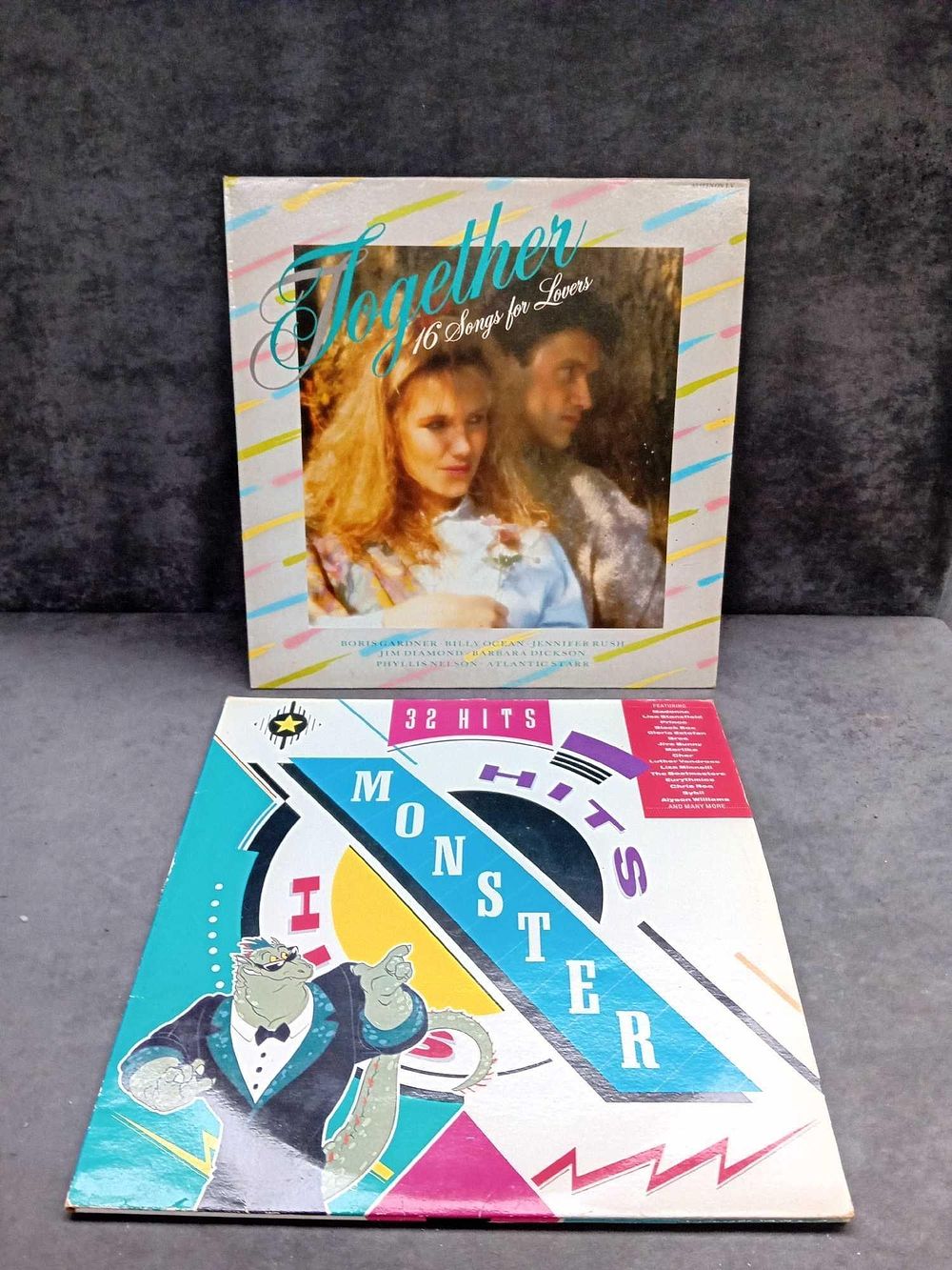 Lot 1012: 2 x Vinyls Monster hits vinyl 12 inch...