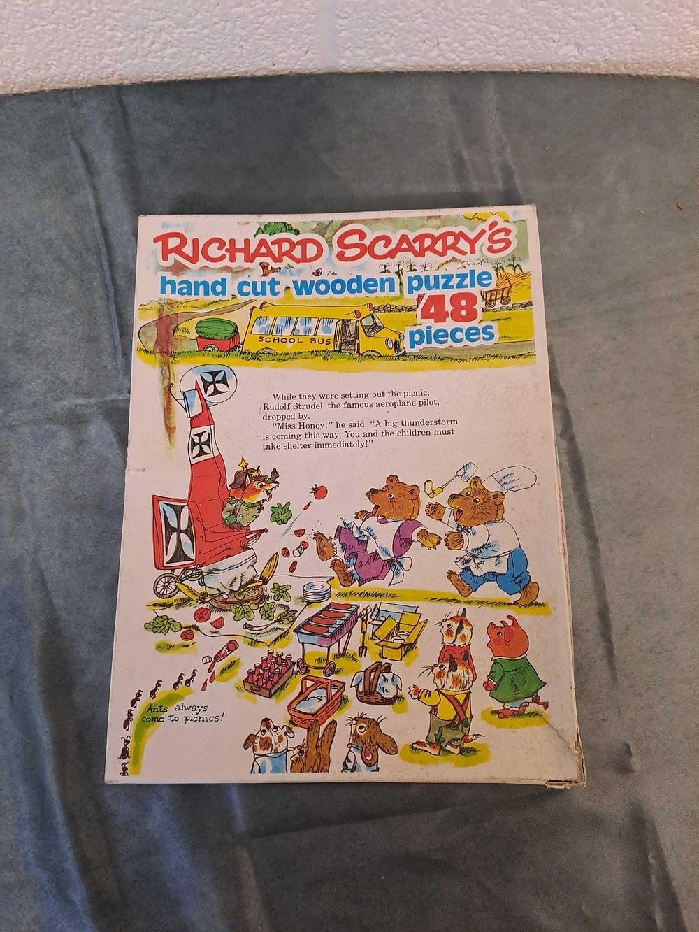 Lot 1026: Richard Scarrys Hand Cut Wooden Puzzle 48 Piece...