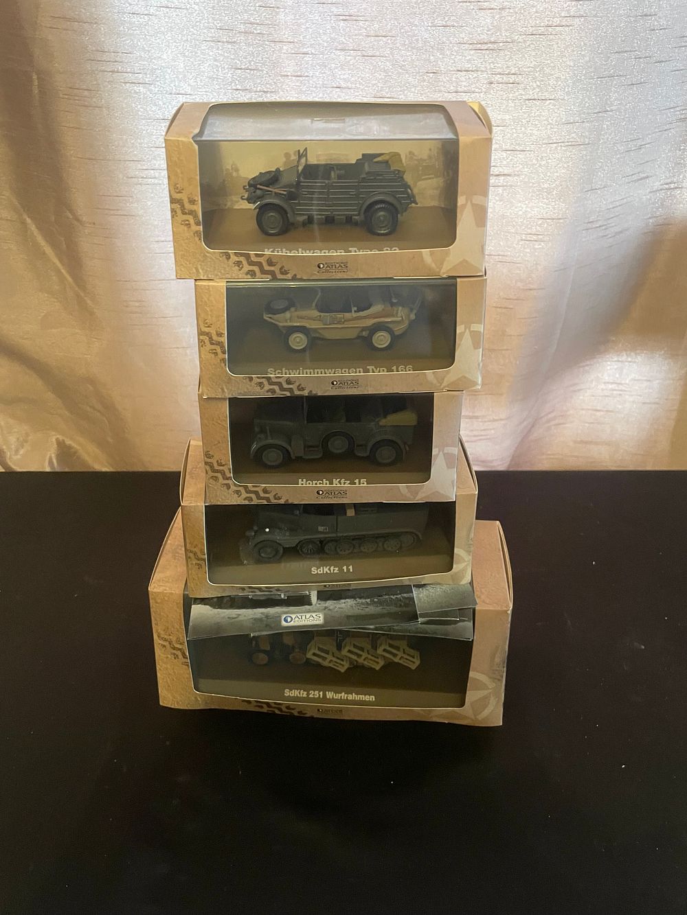 Lot 514: A Group of Five Atlas Editions German World War II Military Vehicles