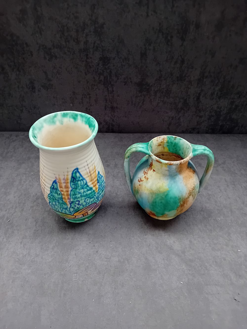 Lot 206: Pair of ceramic vases as pictured