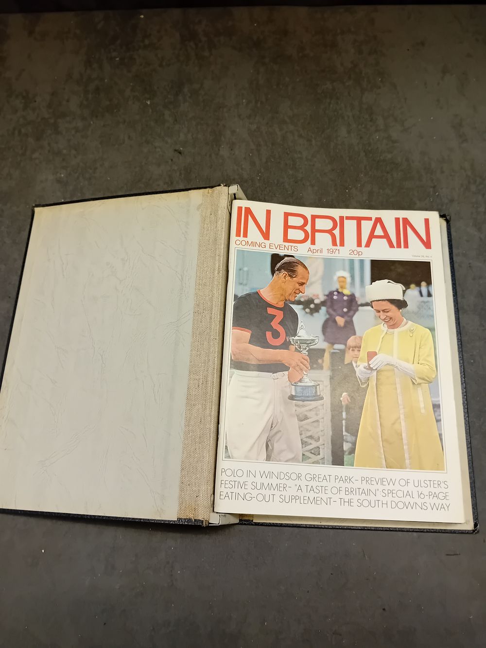 Lot 331: Three Issues of IN BRITAIN 'Coming Events' Magazine, 1971, in Hard Binder