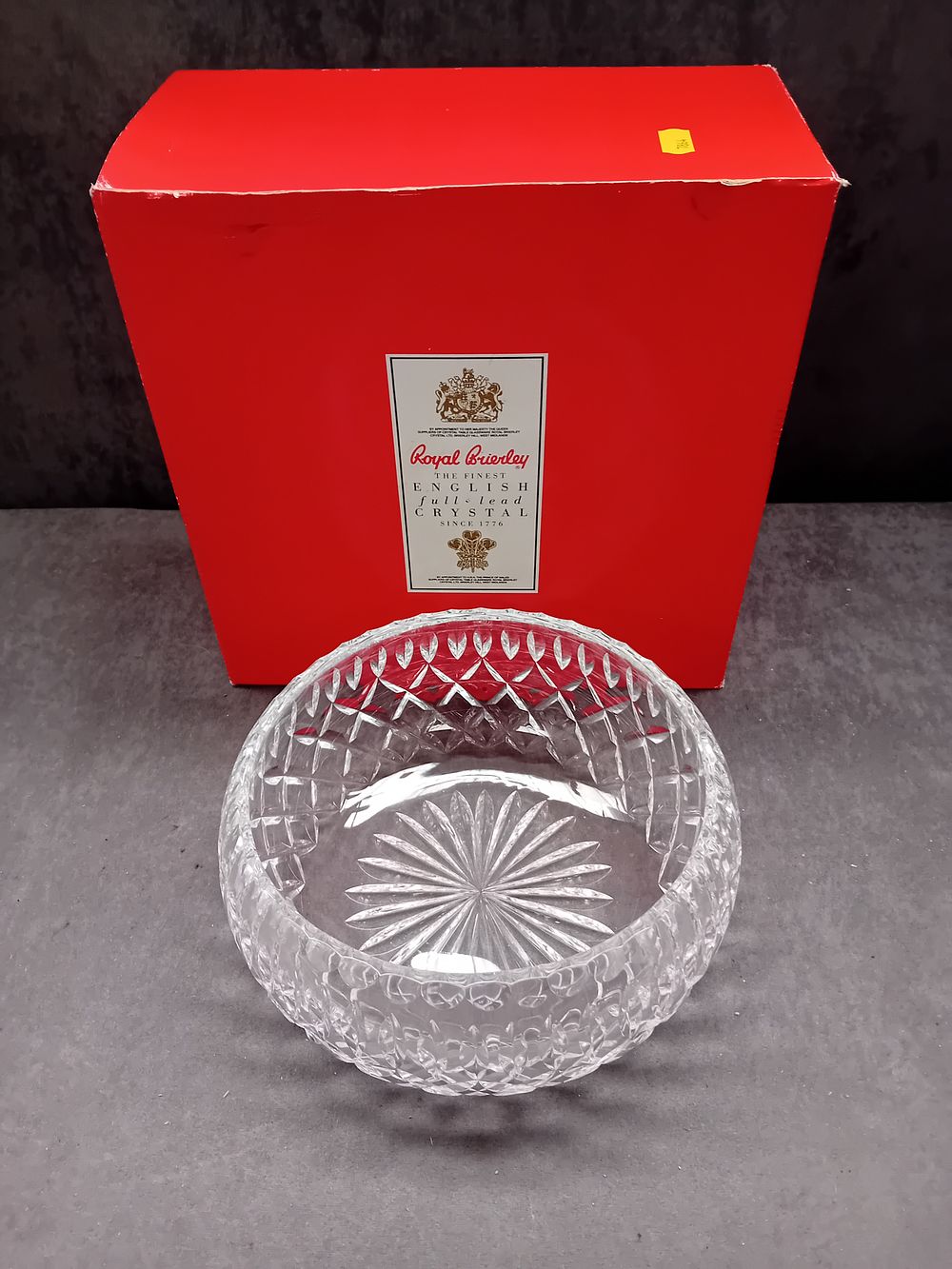 Lot 359: A Royal Brierley Gainsborough Cut Led Crystal Bowl