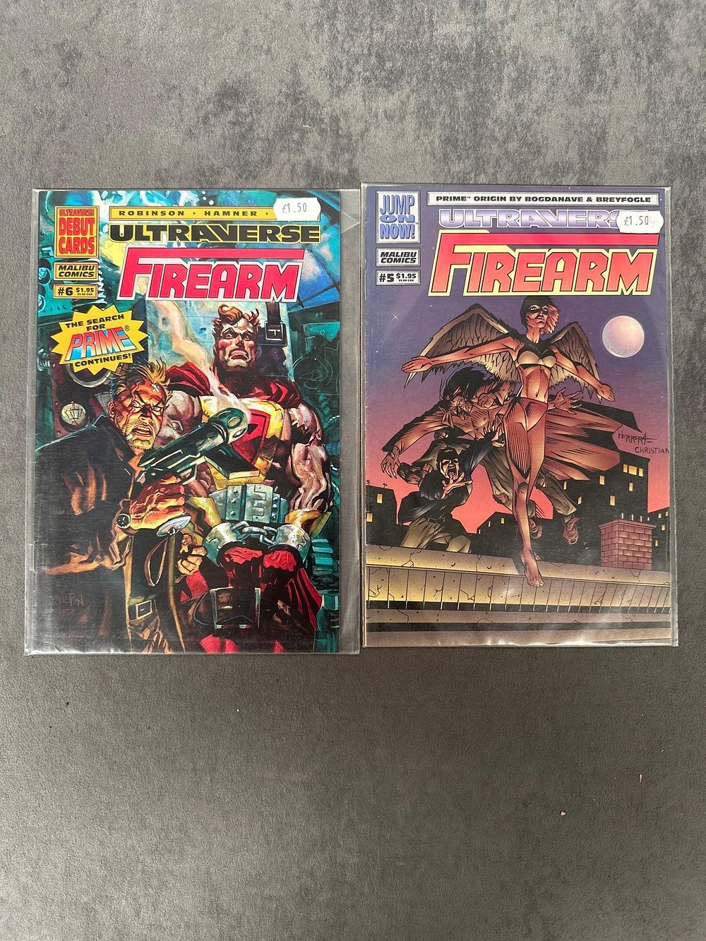 Lot 428: 2 issues of Malibu Comics, ultra verse firearm...