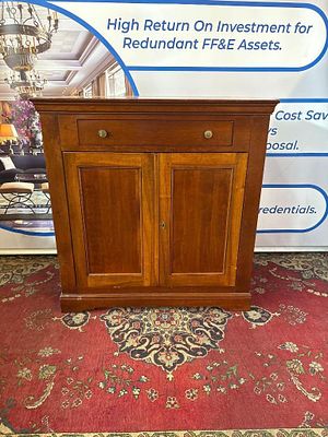 A French-made Media Cabinet, showcasing exquisite craftsmanship and thoughtful design. This 