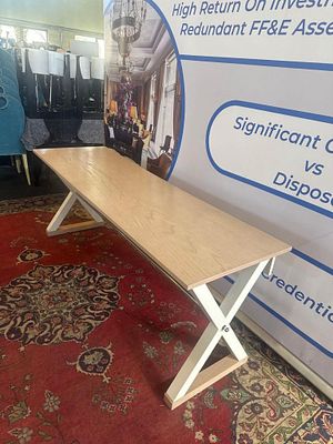 Item Country Chic Dining Table - Modern Farmhouse Style Effortlessly blend rustic charm with 