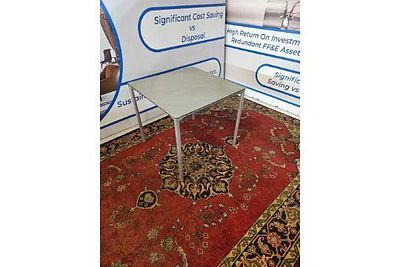 Item 9x Republic Of Fritz Hansen Denmark Kasper Salto Square Dining Table With Grey Laminated Top On