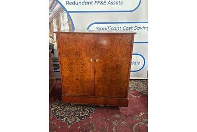 Item A pair of 2 Door Cabinets In Burr Alder Inspired By English Design Of The Mid-18th Century 