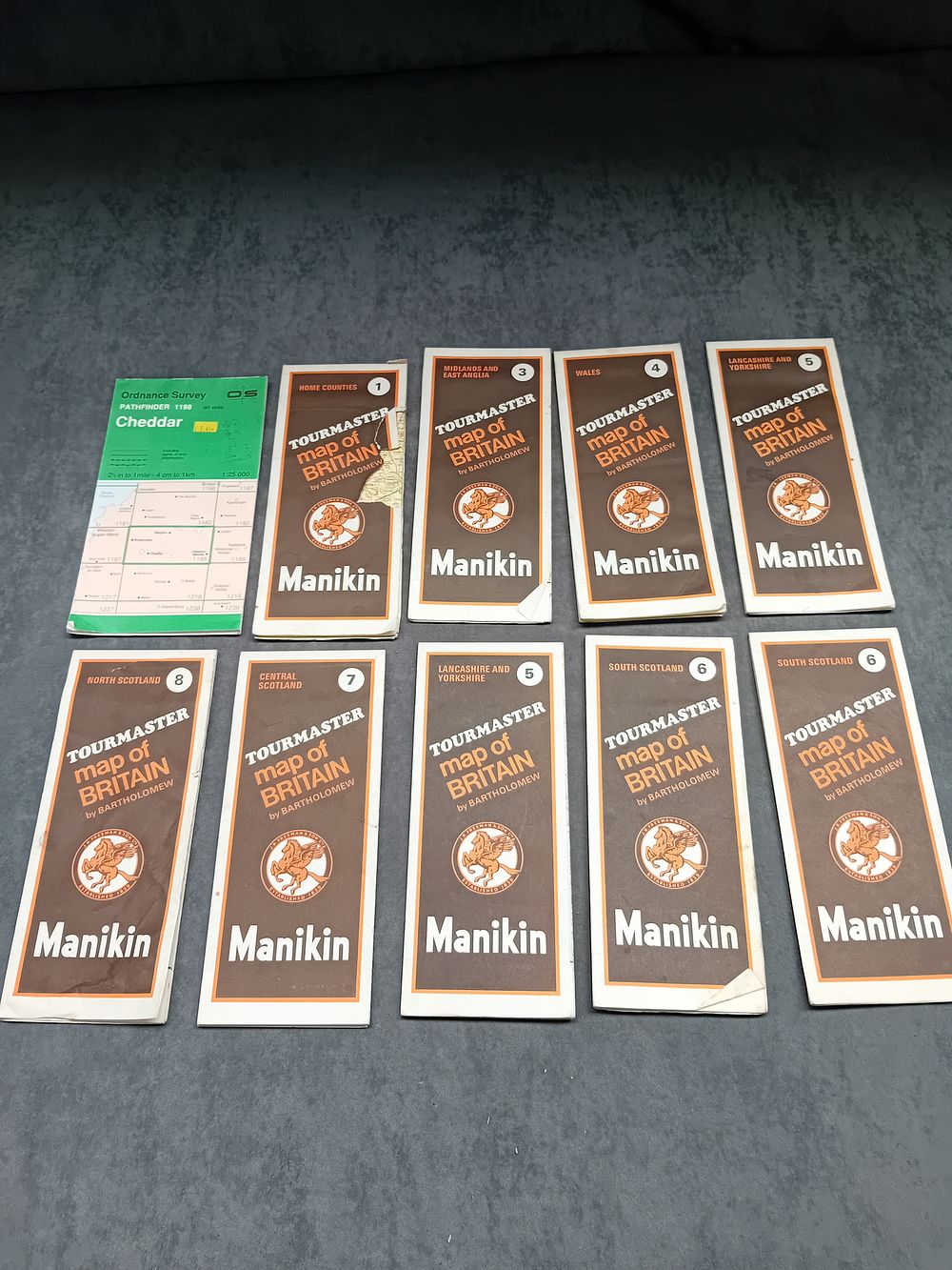 Lot 505: Collection of Retro Road Maps UK