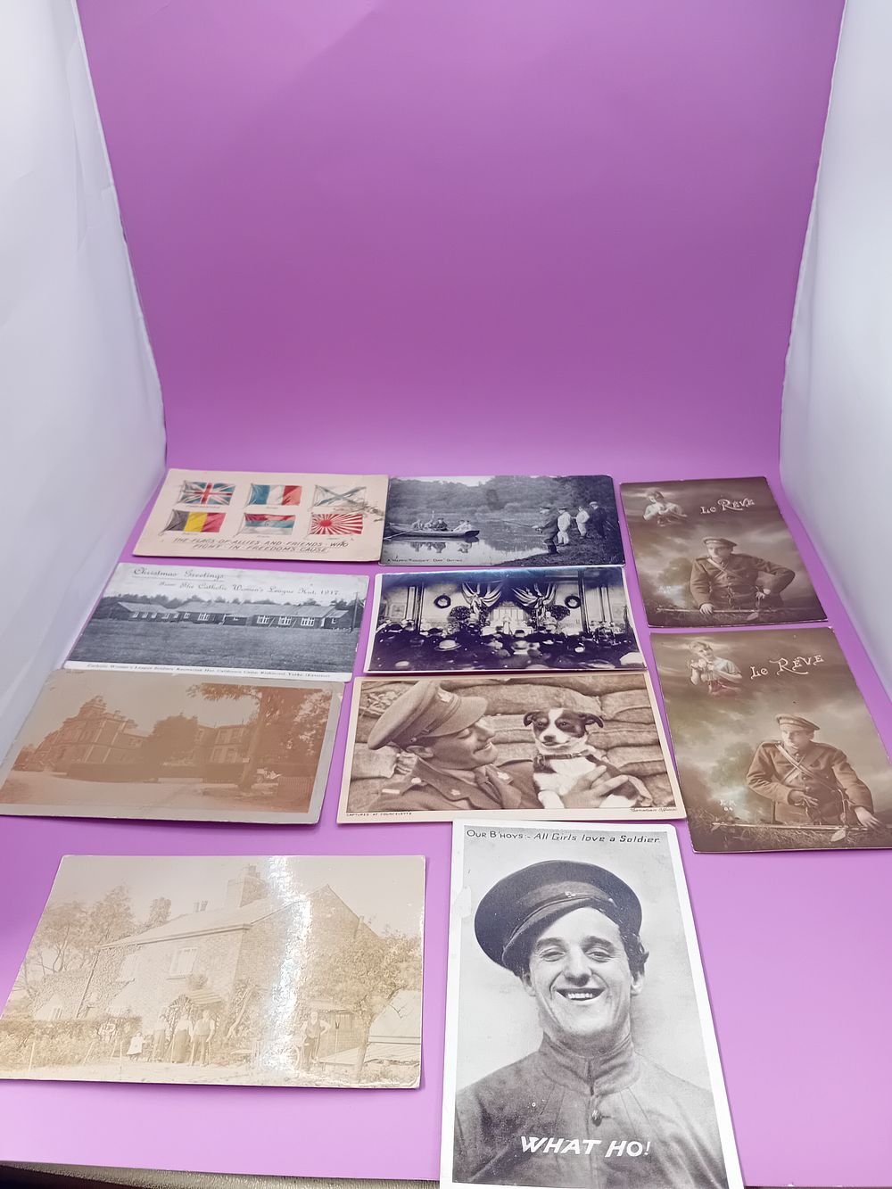 Lot 191: WW1 Postcards and Photos as pictured