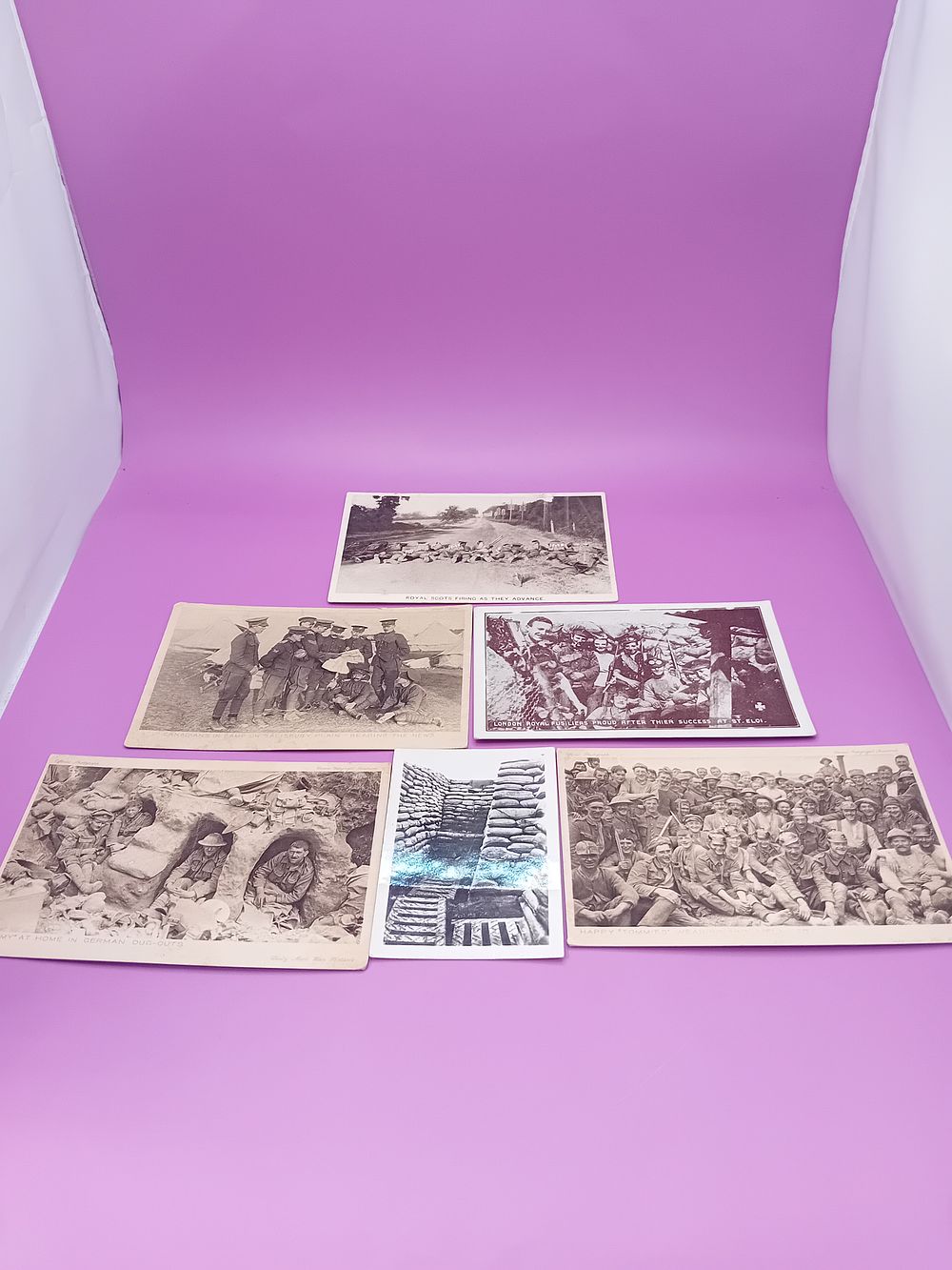 Lot 196: WW1 Postcards And 1 WW1 Photo of Trench&
