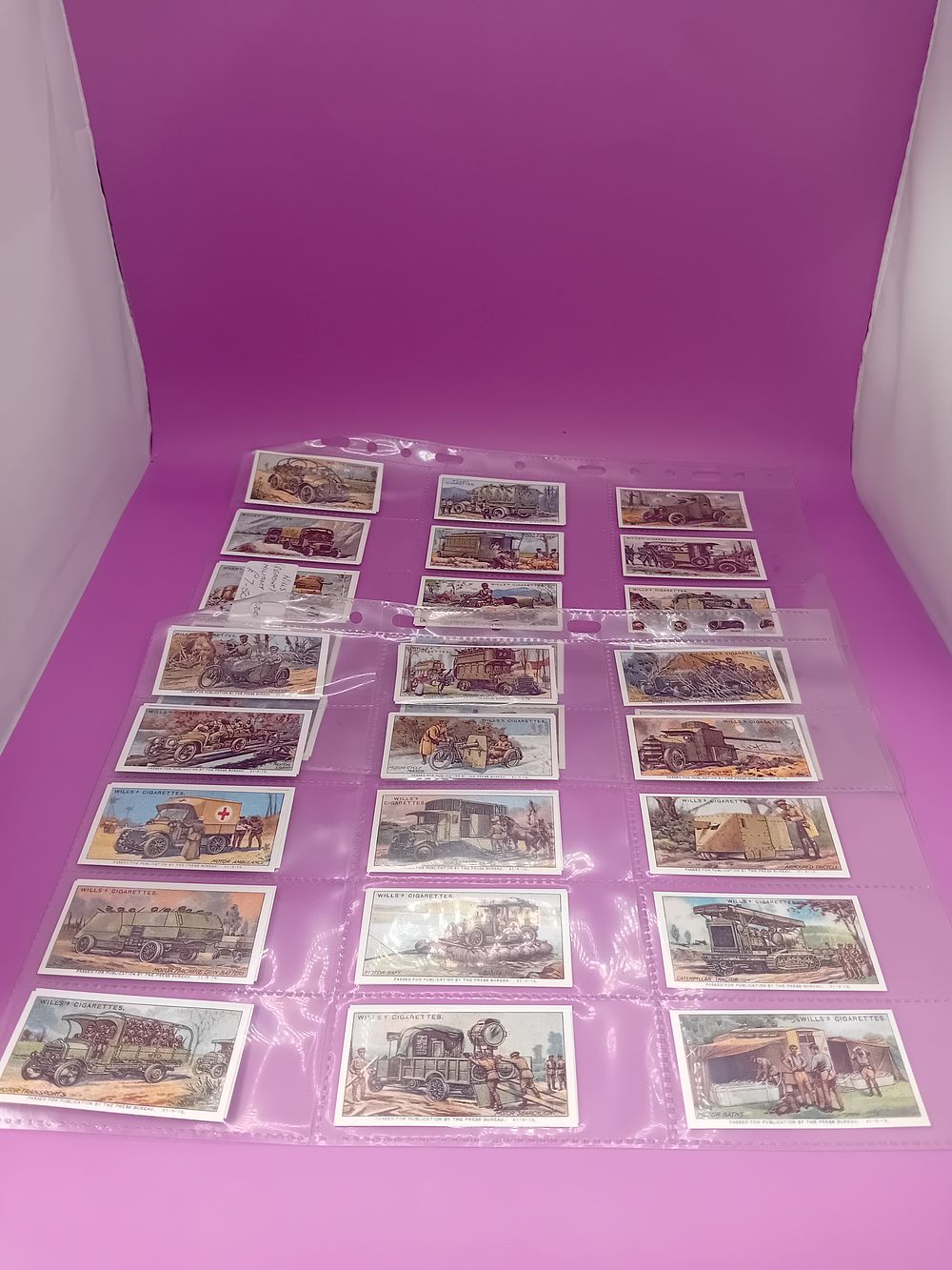 Lot 232: Cigarette cards Wills's Cigarettes Military Motors Complete series...