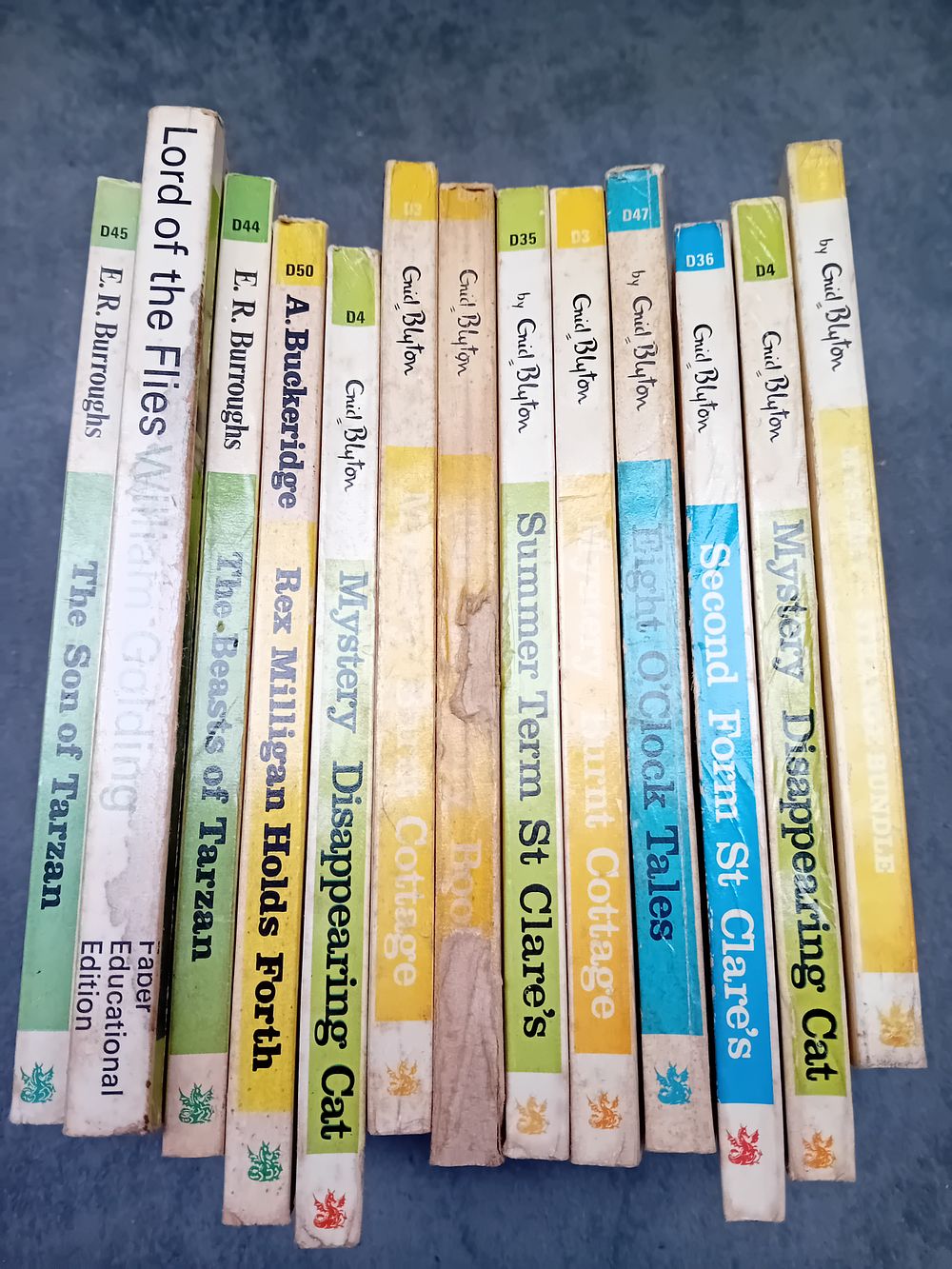 Lot 608: A Collection of 13 Vintage Paperback Books including Enid Blyton and E.R. Burroughs