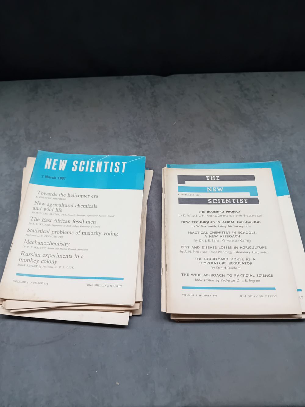 Lot 307: A Collection of 27 Vintage New Scientist Periodicals, 1960-1961