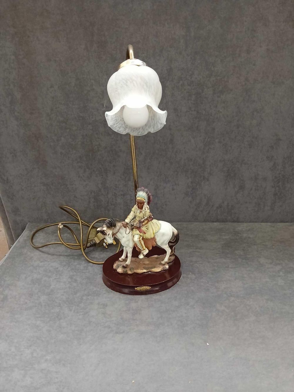 Lot 362: The Academy Collection native themed table lamp