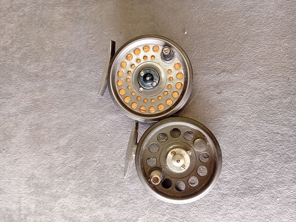 Lot 250: TWO K.P. MORRITT'S INTREPID FLY FISHING REELS
