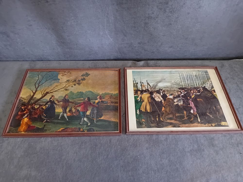 Lot 420: A Pair of Framed Prints after Francisco de Goya and Diego Velázquez