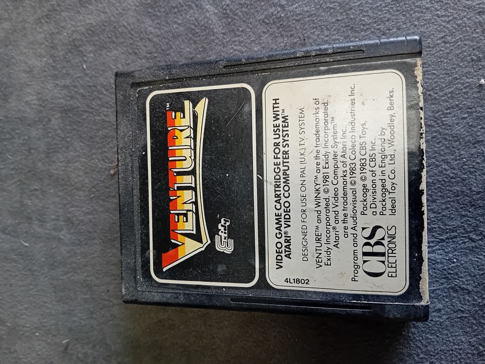 Lot 741: Atari 2600 Venture Video Game Cartridge by CBS Electronics