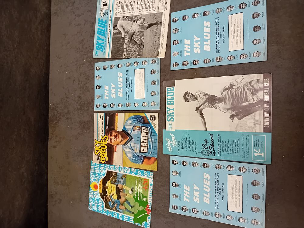 Lot 484: A Collection of Vintage Coventry City Football Club Matchday Programs and Magazines