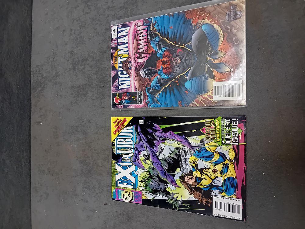 Lot 269: Two 1995 Comic Books: Marvel Excalibur #90 and Malibu The Nightman / Gambit #1