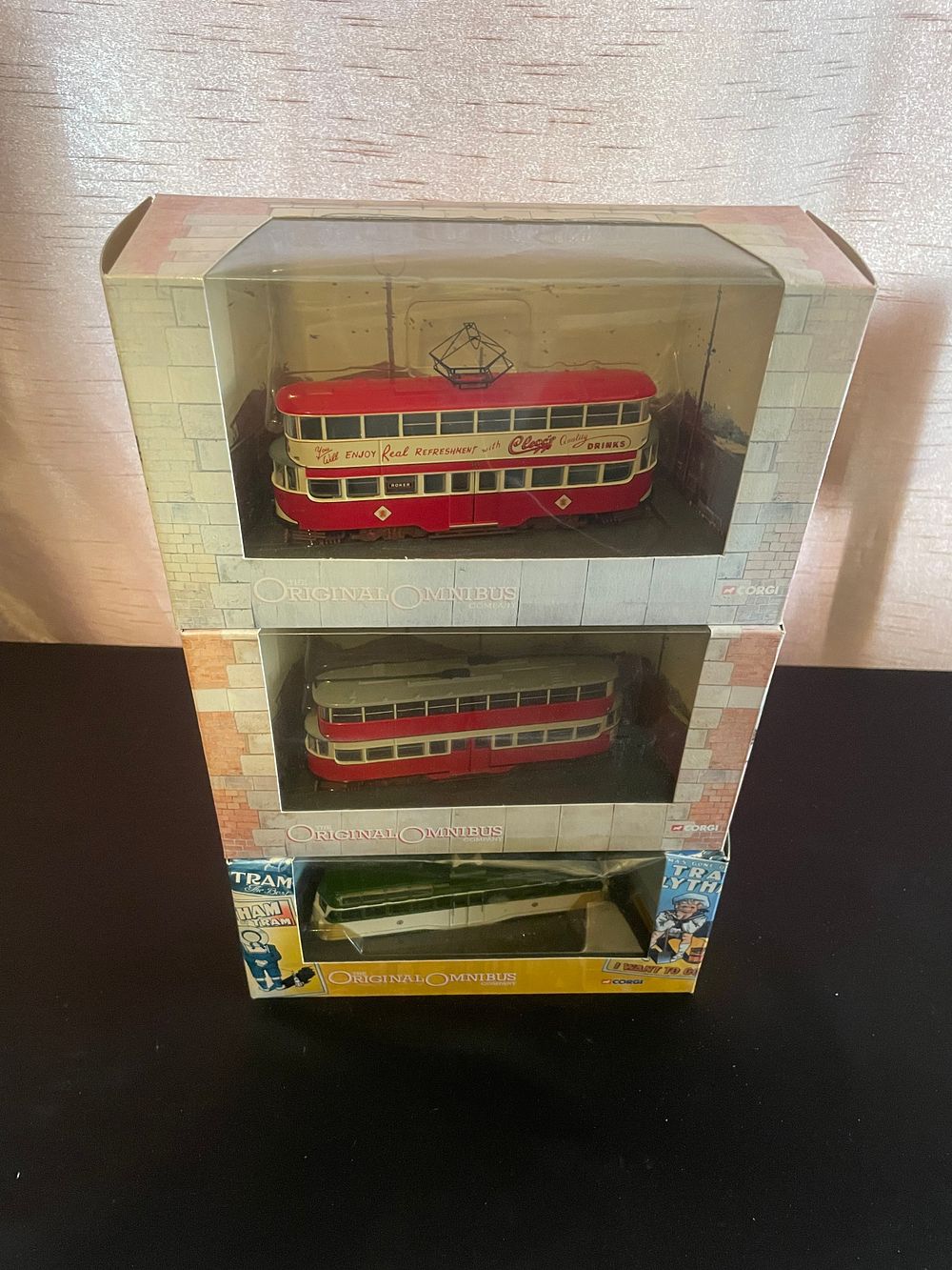 Lot 328: Three Corgi The Original Omnibus Company Die-Cast Trams
