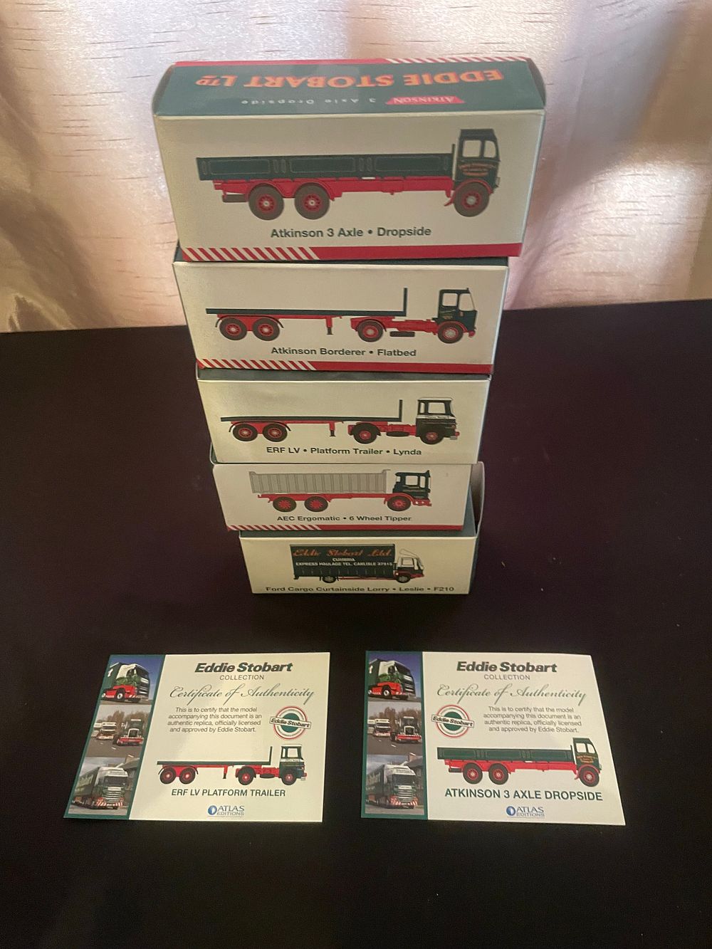 Lot 333: A Collection of 5 Atlas Editions 1/76 Scale Eddie Stobart Die-Cast Model Heavy Goods Vehicles