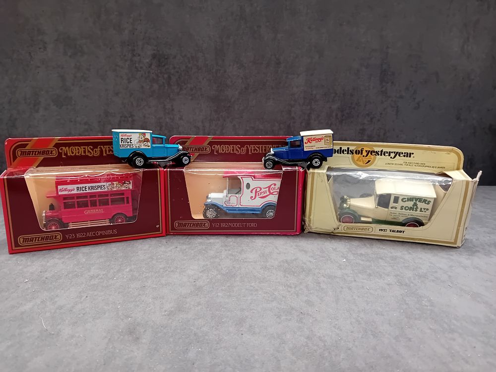 Lot 347: A Group of Five Matchbox Models of Yesteryear Die-Cast Commercial Vehicles