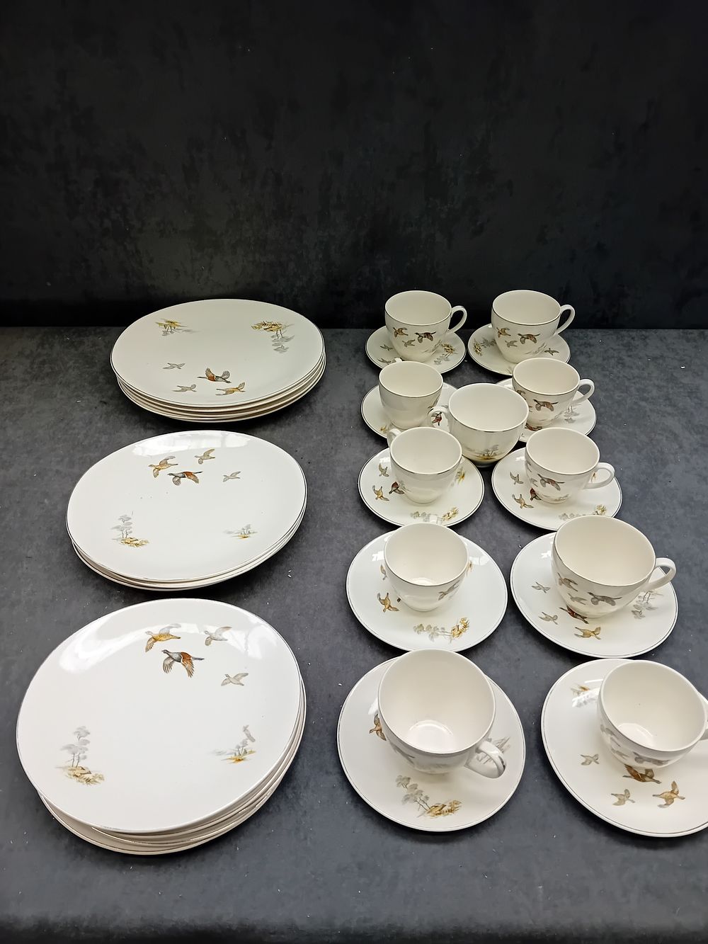 Lot 543: A Set of Johnson Bros Ceramic Dinner and Tea Wares in a Game Bird Pattern