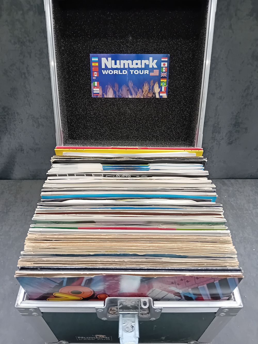 Lot 544: A Numark CASEBOX Flight Case with a Collection of Approximately 50-70 Vinyl Records