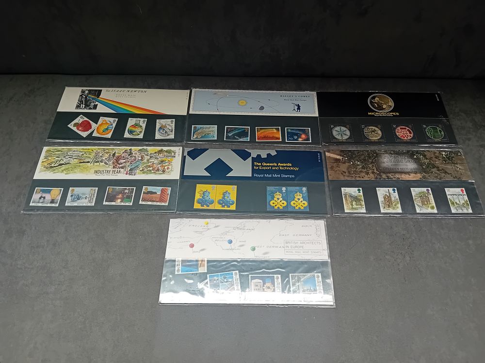 Lot 599: Lot of 7 Stamp Presentation packs British Architects...