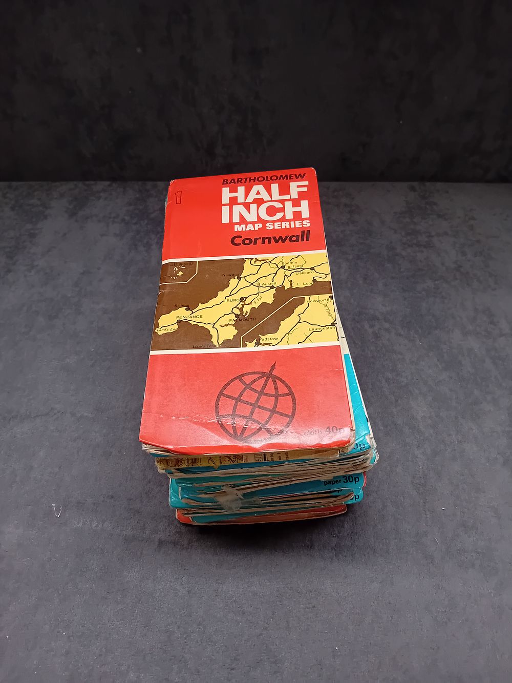 Lot 435: Bartholomew cloth issue half inch map series 20x...