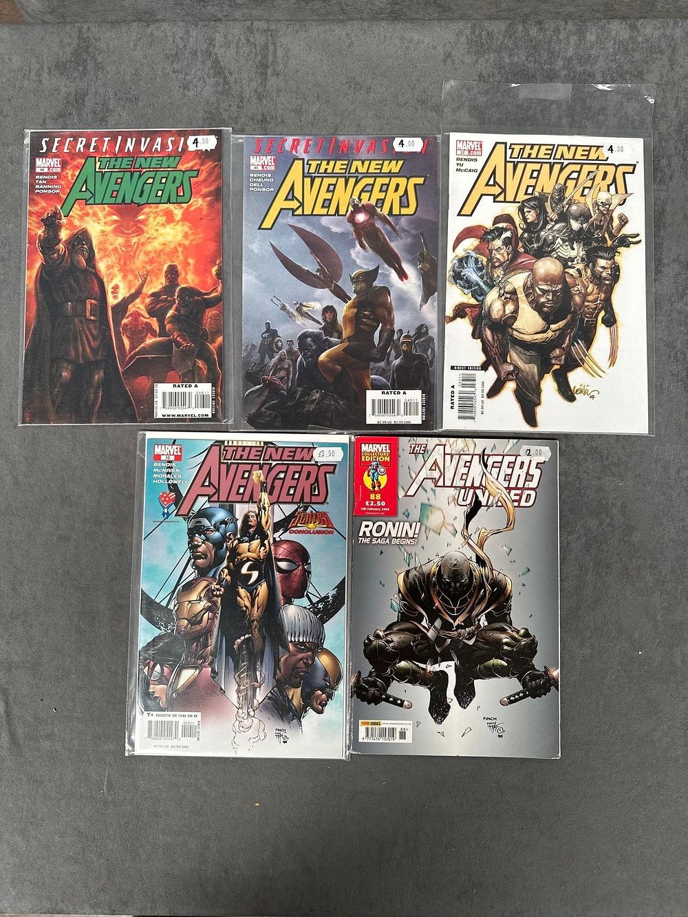 Lot 288: 5 issues of marvels, the new avengers also...