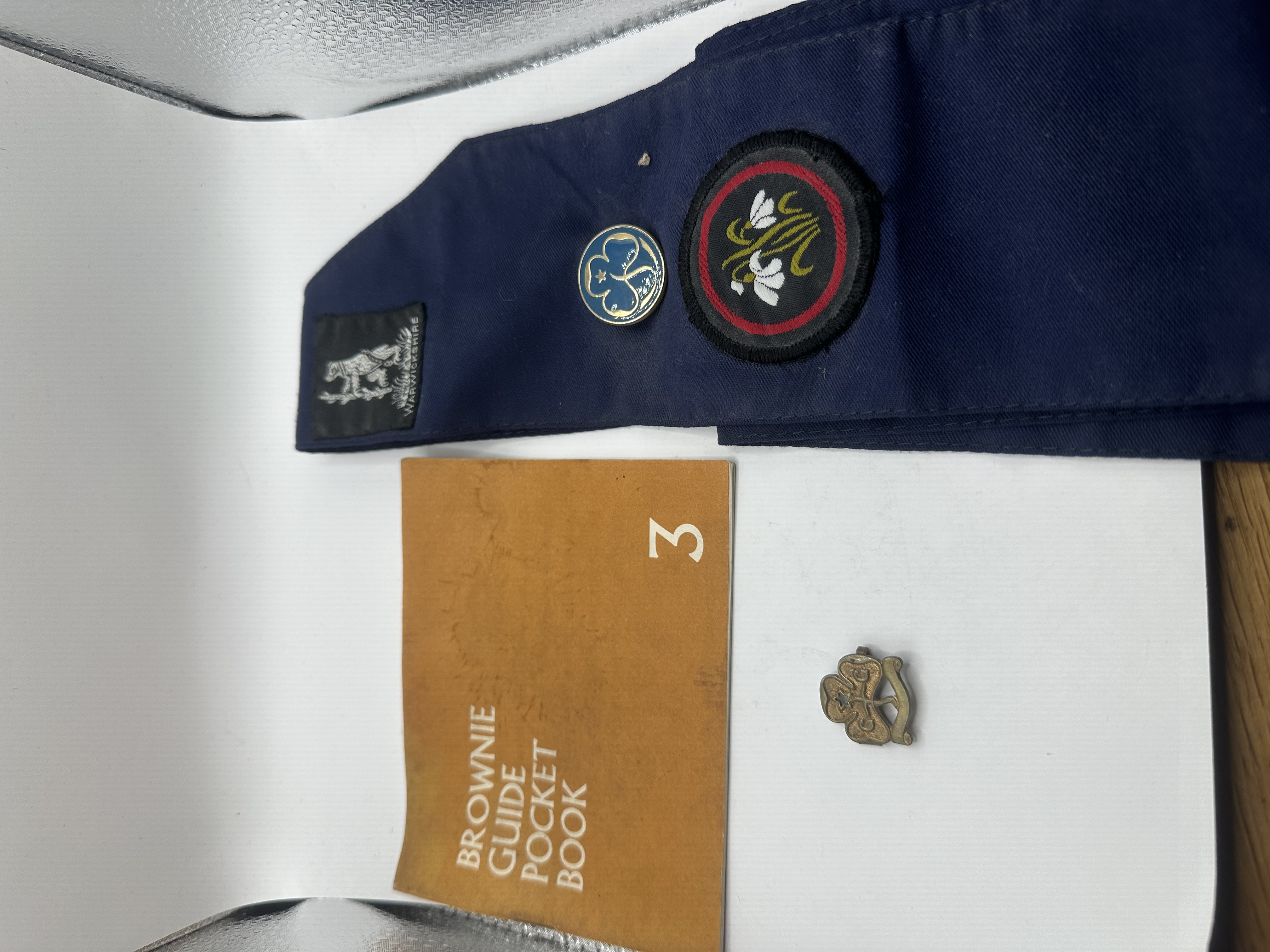 A Collection of Vintage Girl Guides and Brownie Guides Memorabilia, including Warwickshire Badges
