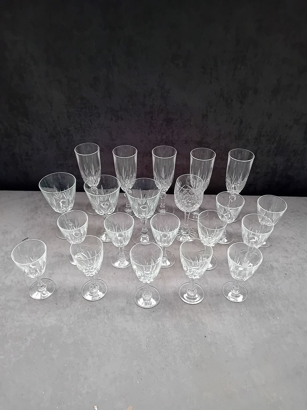 Lot 1012: A Collection of 20 Mikasa Arctic Lights Crystal Stemware