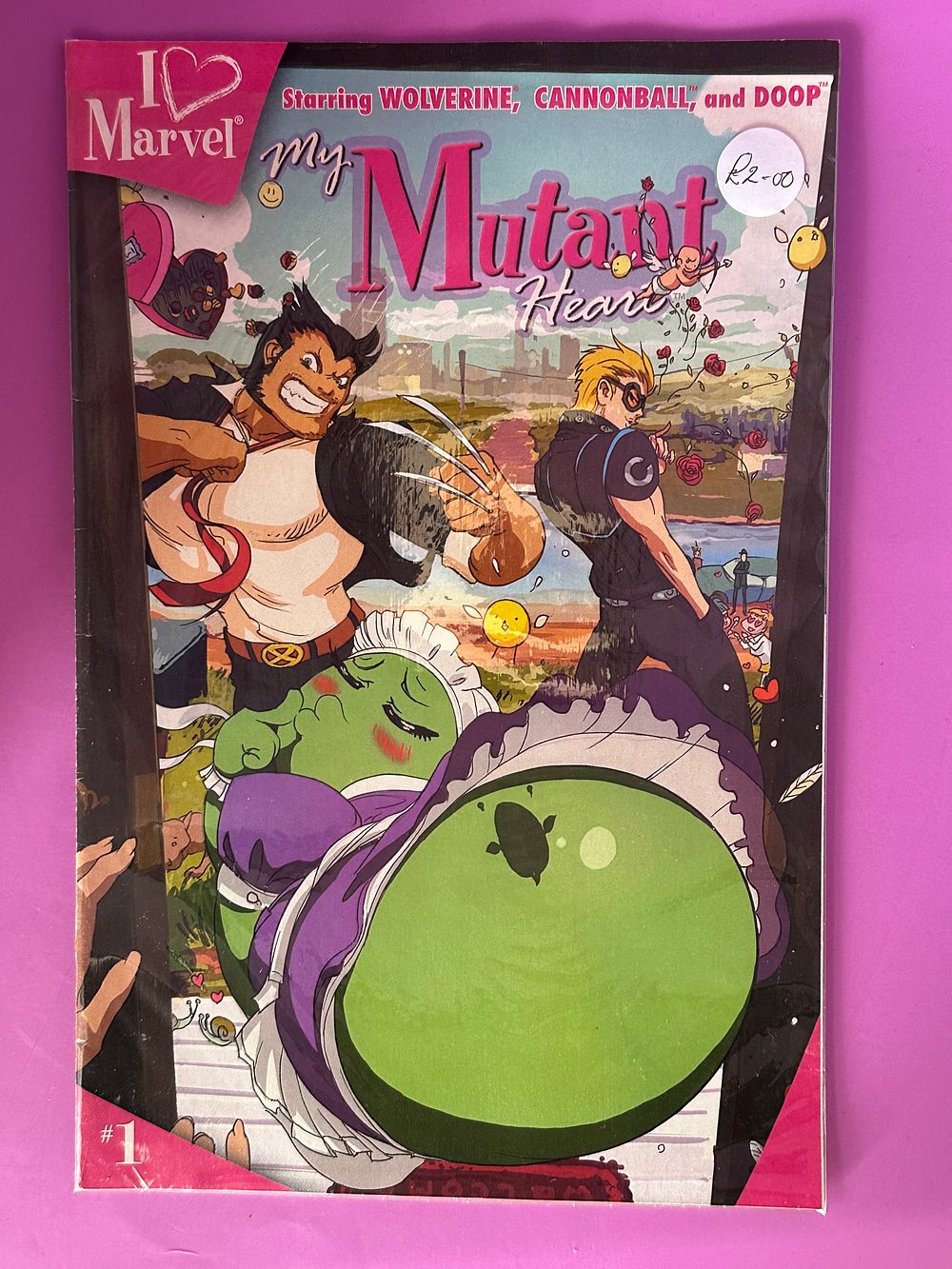 Lot 315: I love Marvel my Mutant Heart issue number...