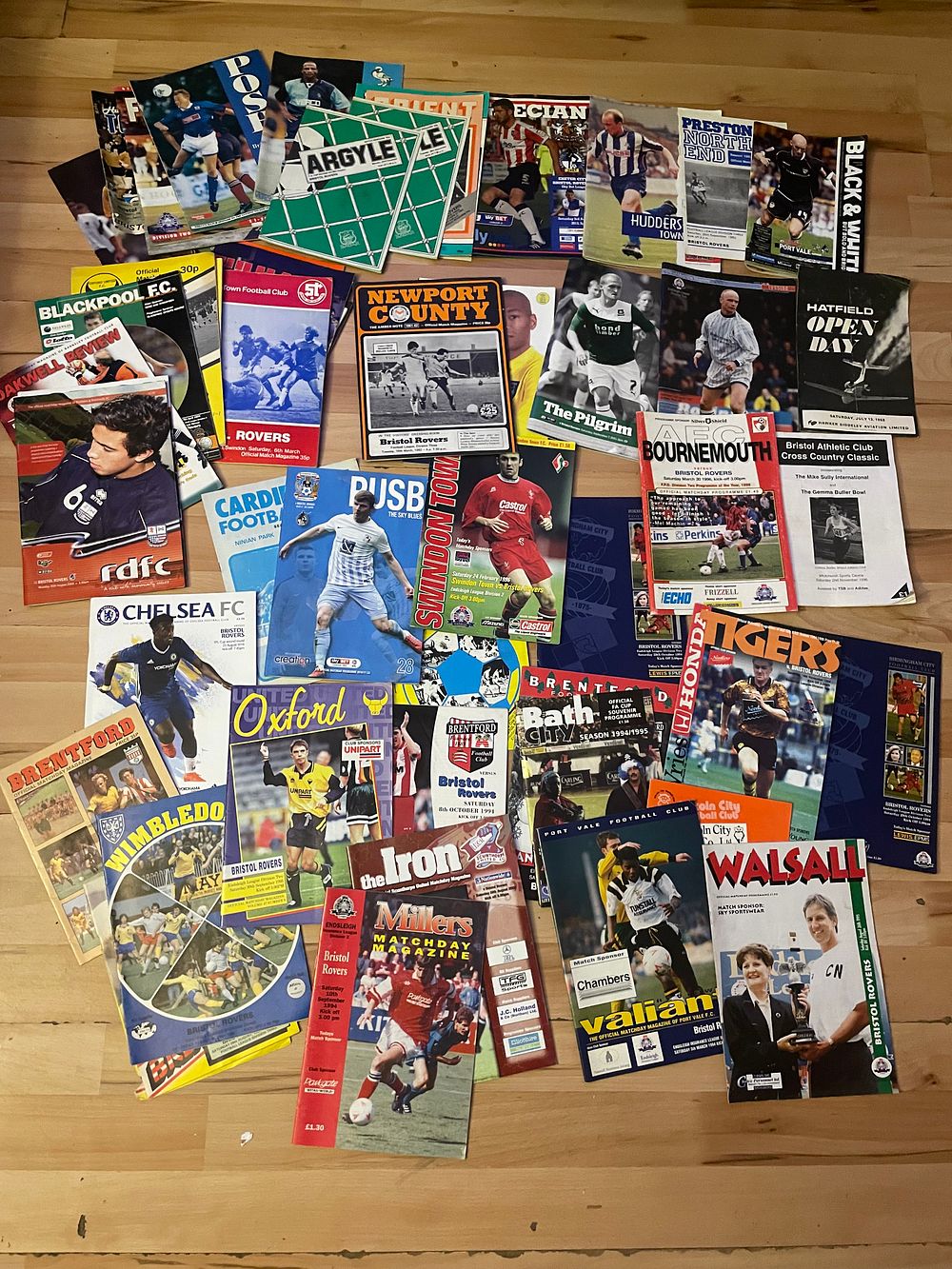 Lot 413: Mixed lot of Bristol rovers away match day...