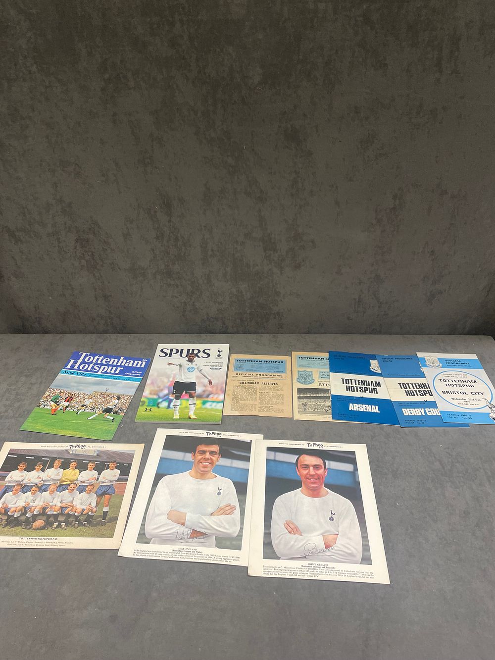 Lot 418: Match day programs + typhoon tea cards 