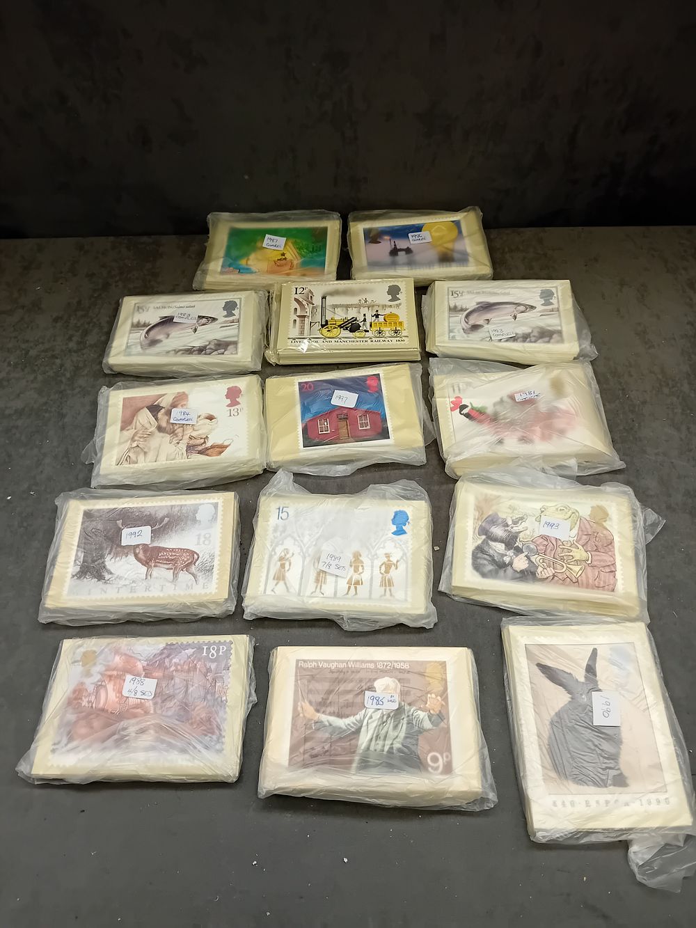 Lot 420: A Collection of British Commemorative Stamp Sets and First-Day Covers, 1980s-1990s