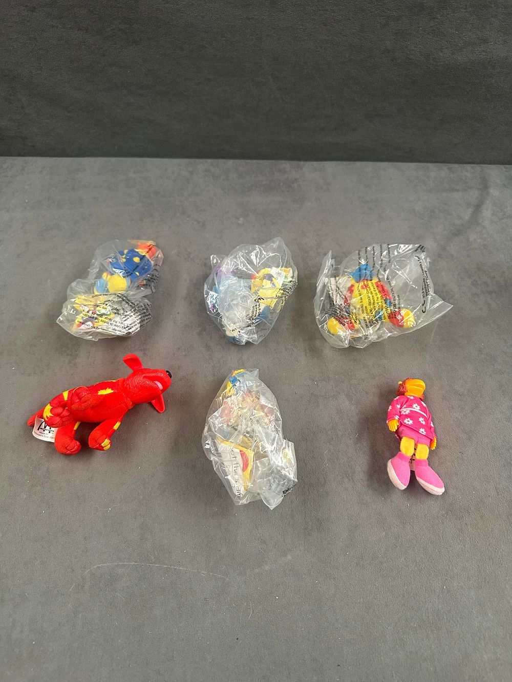 Lot 241: Six McDonald's Happy Meal Tweenies Plush Beanie Toys