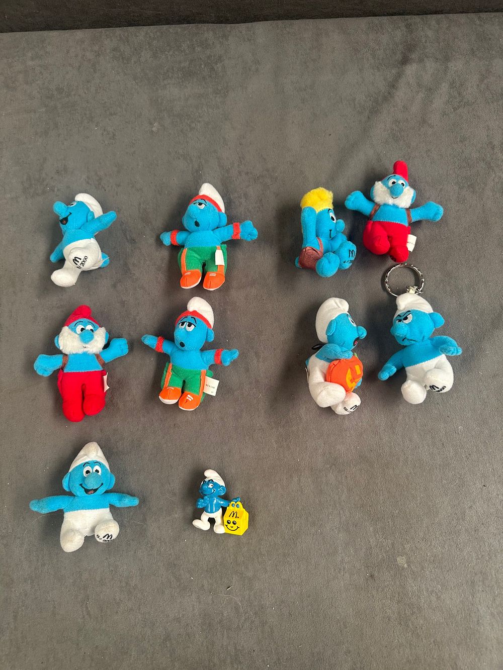 Lot 244: A Collection of 10 McDonald's Happy Meal Smurf Promotional Toys