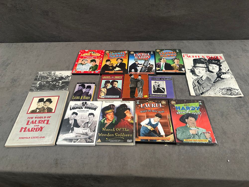 Lot 760: A Collection of Laurel and Hardy Memorabilia and Home Media