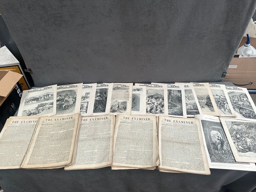 Lot 769: A Collection of 19th Century British Newspapers Including The Examiner and The Illustrated London News
