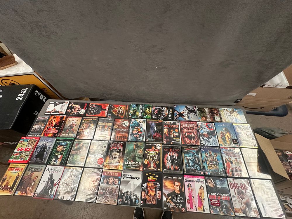 Lot 5: A Collection of approximately 75 assorted DVD movies and television series in Box 5