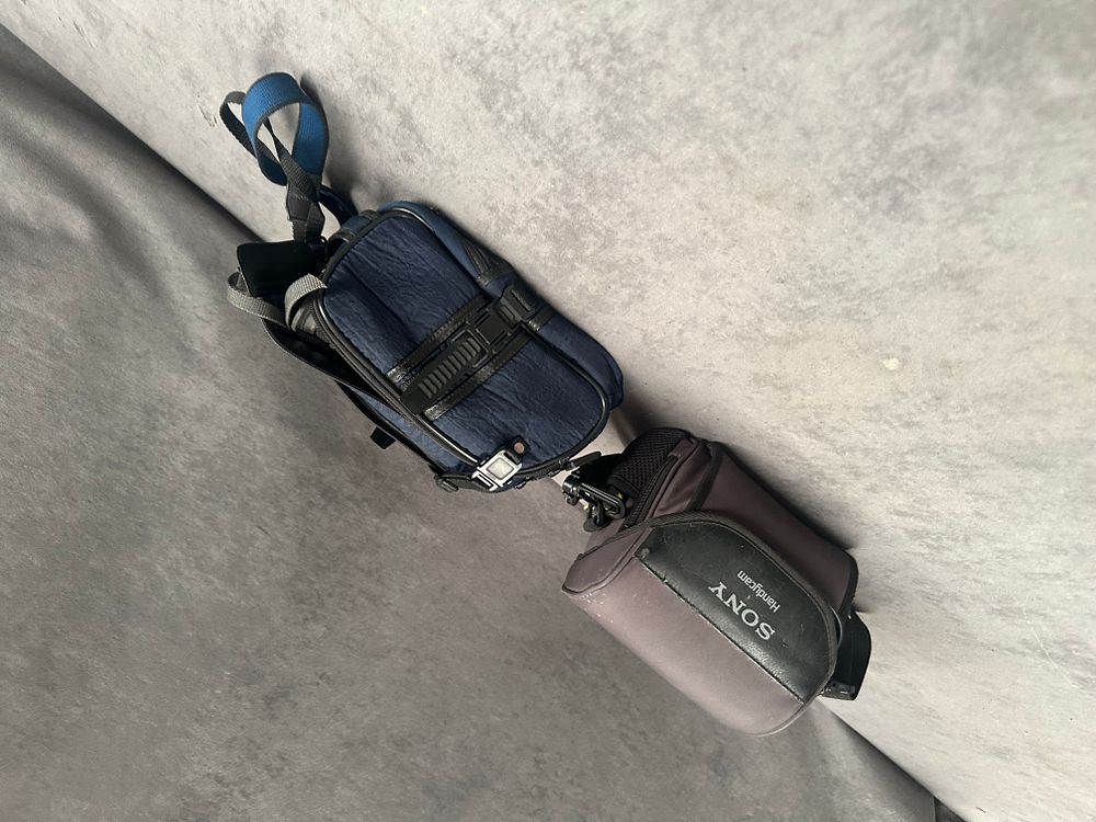 Lot 464: Two Sony Handycam Camcorders including Digital DCR-PC9E and Video Hi8 CCD-TR805E Models